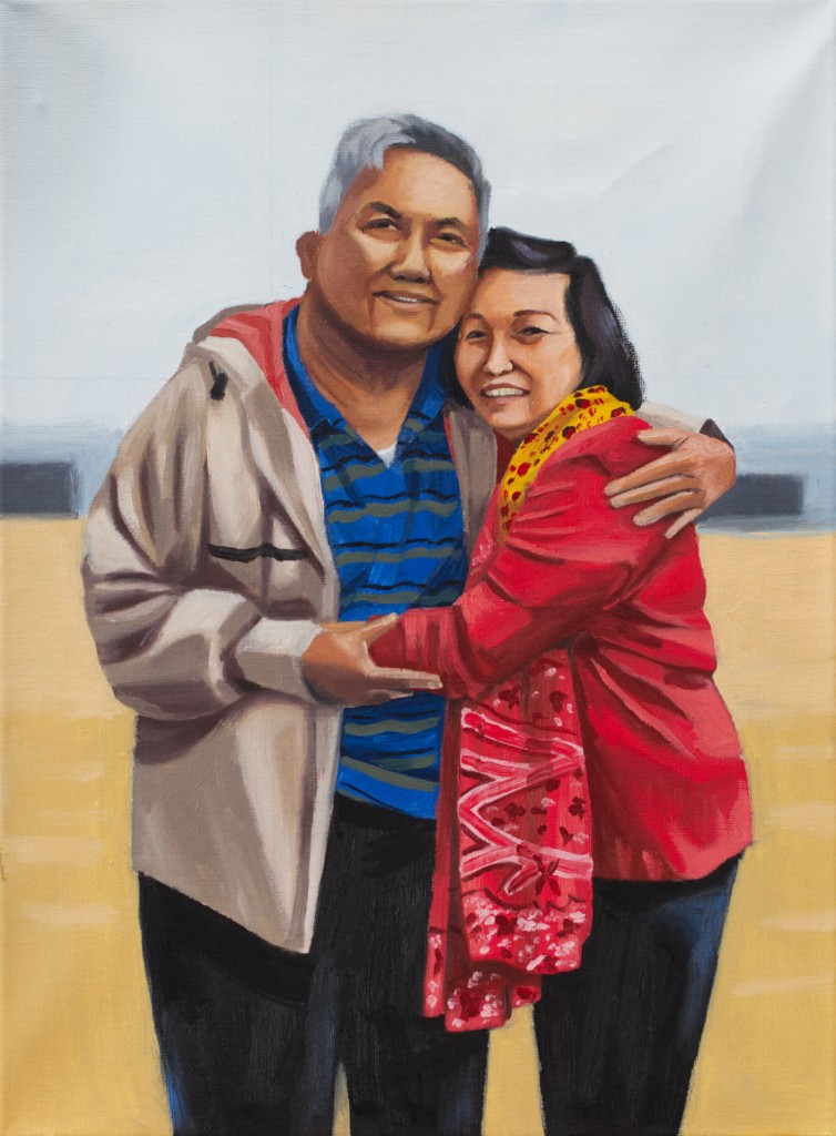 Commissioned oil painting of Si Rogelio at si Flora