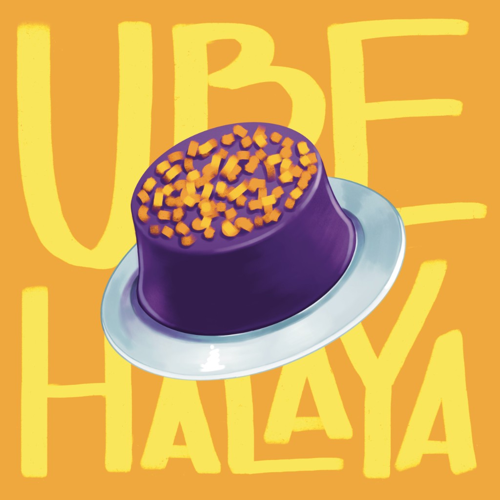 Digital illustration of Ube Halaya